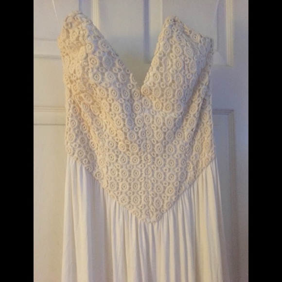 Free People X Jen's Pirate Booty Limited Babe ivory corset lace Maxi dress  XS